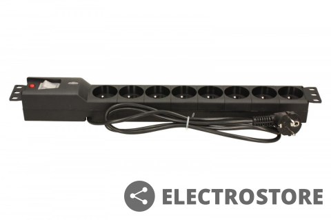 Lestar Listwa przeciwprzepięciowa LXARM 810, 3L, PDU, 1,5m, czarna Lestar Listwa przeciwprzepięciowa LXARM 810, 3L, PDU, 1,5m, czarna