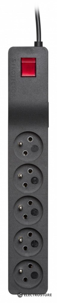 Lestar Listwa przeciwprzepięciowa ZX 510, 1L, Czarna, 2,5M Lestar Listwa przeciwprzepięciowa ZX 510, 1L, Czarna, 2,5M