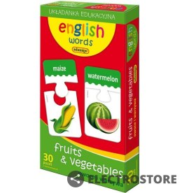 Adamigo Puzzle Edukacyjne Owoce i Warzywa angielski