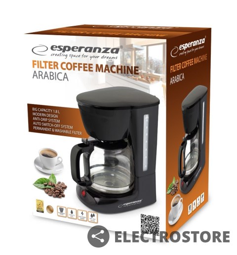 Esperanza Ekspres przelewowy do kawy ARABICA 1.8L Esperanza Ekspres przelewowy do kawy ARABICA 1.8L