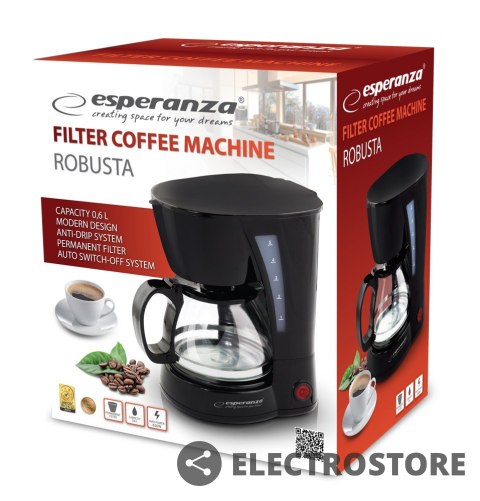 Esperanza PRZELEWOWY EKSPRES DO KAWY ROBUSTA 0.6L Esperanza PRZELEWOWY EKSPRES DO KAWY ROBUSTA 0.6L