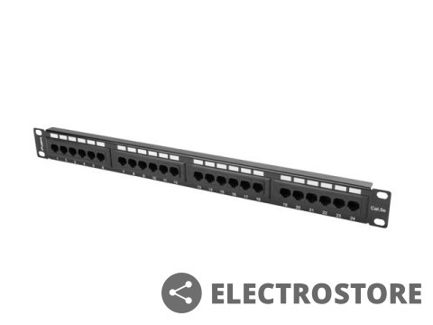 Lanberg Patch Panel 24 Port 1U Kat.5E czarny