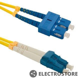 Qoltec Patchcord światłowodowy SC/UPC-LC/UPC | SM | 9/125 | G652D | 1m