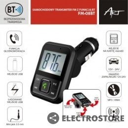 ART Transmiter samochodowy FM MP3 z funkcją BT, USB, mSD LCD FM-08BT ART