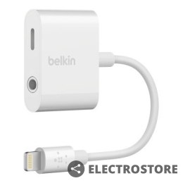 Belkin Adapter przejsciówka Lightning do miniJack/Lightning 0,15m biały