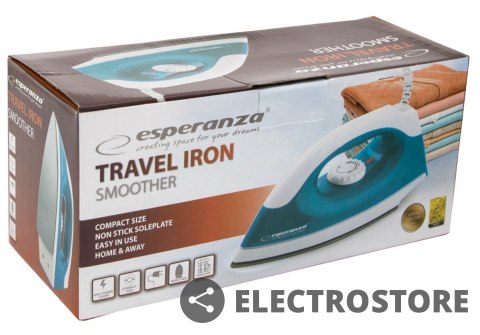 Esperanza ŻELAZKO TURYSTYCZNE SMOOTHER 1200W Esperanza ŻELAZKO TURYSTYCZNE SMOOTHER 1200W