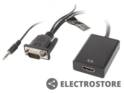 Lanberg Adapter VGA(M) + Audio -> HDMI(Ż)