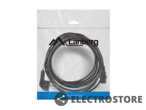 Lanberg Kabel zasilający CEE 7/7 - IEC 320 C13 VDE 5M czarny