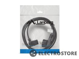 Lanberg Kabel zasilający CEE 7/7 - IEC 320 C13 kątowy VDE 1.8M czarny