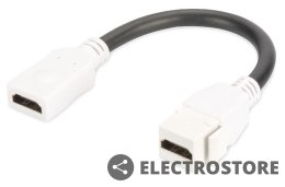 Digitus Moduł Keystone HDMI z kablem 12cm, łącznik do gniazd i pustych paneli, żeński/żeński, biały