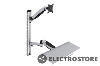 Digitus Ramię naścienne pojedyncze, 1xLCD + klawiatura, max. 27", max. 8kg, uchylno-obrotowe 360° (PIVOT)