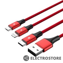 Unitek Kabel ładujący 3-in-1 USB - USB-C/microUSB/Lightning, 1,2m; C4049RD