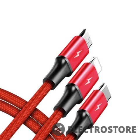 Unitek Kabel ładujący 3-in-1 USB - USB-C/microUSB/Lightning, 1,2m; C4049RD Unitek Kabel ładujący 3-in-1 USB - USB-C/microUSB/Lightning, 1,2m; C4049RD