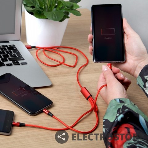 Unitek Kabel ładujący 3-in-1 USB - USB-C/microUSB/Lightning, 1,2m; C4049RD Unitek Kabel ładujący 3-in-1 USB - USB-C/microUSB/Lightning, 1,2m; C4049RD
