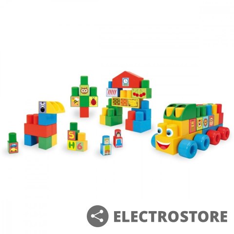 Wader Klocki Middle Blocks 70 elementów Big w kartonie Wader Klocki Middle Blocks 70 elementów Big w kartonie