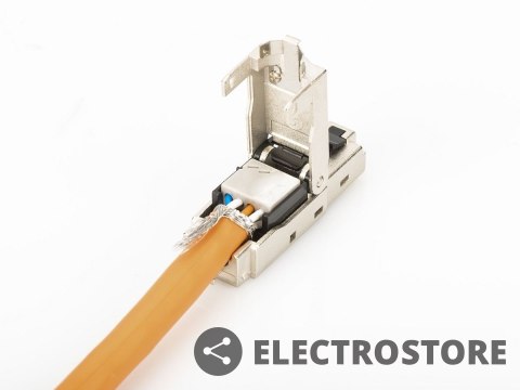 Digitus Wtyk modularny RJ45 kat.6A, PoE+, 10GbE, STP, ekranowany, metalowy, beznarzędziowy, AWG 27-22, zaślepka Digitus Wtyk modularny RJ45 kat.6A, PoE+, 10GbE, STP, ekranowany, metalowy, beznarzędziowy, AWG 27-22, zaślepka