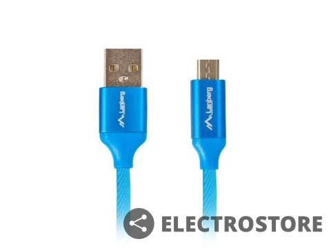 Lanberg Kabel Premium USB micro BM - AM 2.0 1.8m niebieski QC 3.0 Lanberg Kabel Premium USB micro BM - AM 2.0 1.8m niebieski QC 3.0