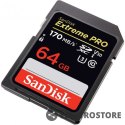 SanDisk Karta pamięci Extreme Pro SDXC 64GB 170/90 MB/s V30 UHS-I U3