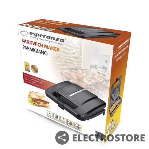 Esperanza Opiekacz do kanapek 1000W Pargamino Esperanza Opiekacz do kanapek 1000W Pargamino