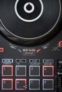 Hercules Konsola DJ Inpuls 300, kontroler DJ ze złączem USB, 2 ścieżki, 16 padów i karta dźwiękowa, oprogramowanie i samouczki w zestawie