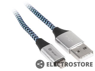 Tracer Kabel USB 2.0 iPhone AM lightning 1,0m czarno-niebieski
