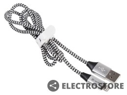 Tracer Kabel USB 2.0 iPhone AM lightning 1,0m czarno-srebrny