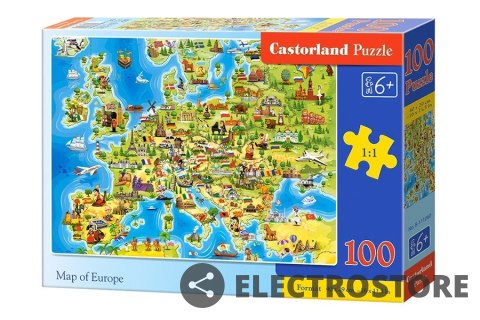 Castor Puzzle 100 elementów - Mapa Europy