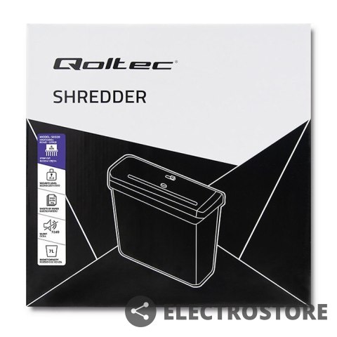 Qoltec Niszczarka Home&Office Strip Cut 7l