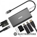 Unitek HUB 8-w-1 D1019A USB3.1 Typ-C + 2xUSB + HDMI + VGA + GIGA + SD