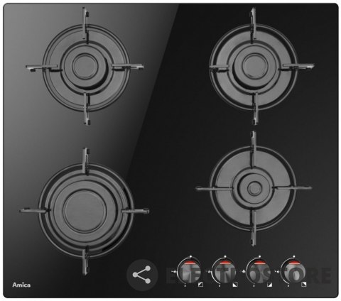 Amica PGCD6100BoB Płyta gazowa na szkle