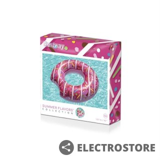 BESTWAY Koło dmuchane do pływania Donat 107 cm różowy
