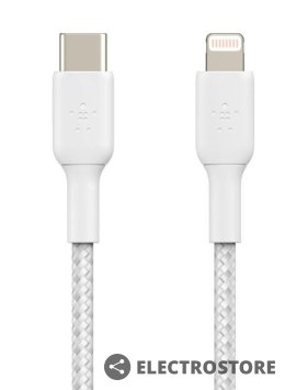 Belkin Kabel Braided USB-C Lightning 2m biały