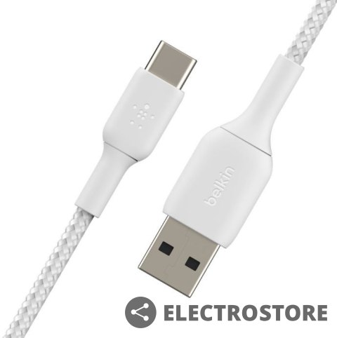 Belkin Kabel Braided USB-C USB-A 3m biały Belkin Kabel Braided USB-C USB-A 3m biały