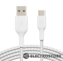 Belkin Kabel Braided USB-C USB-A 3m biały