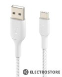 Belkin Kabel Braided USB-C USB-A 3m biały