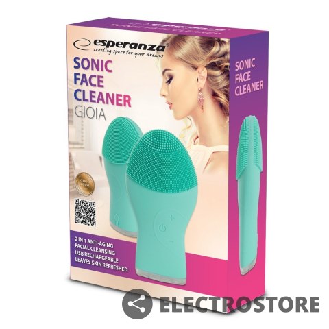 Esperanza Myjka soniczna do pielęgnacji twarzy USB Gioia turkus Esperanza Myjka soniczna do pielęgnacji twarzy USB Gioia turkus