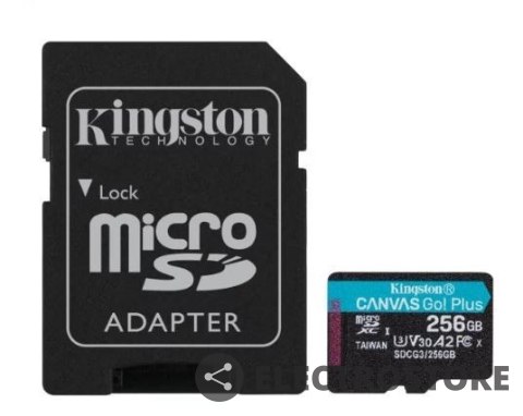 Kingston Karta pamięci microSD 256GB Canvas Go Plus 170/90MB/s Adapter