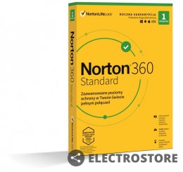 Norton 360 Standard 10GB PL 1Użytkownik, 1Urządzenie, 12Miesięcy 21408666