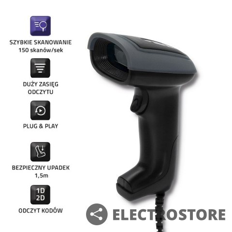 Qoltec Czytnik kodów kreskowych 1D i 2D | USB Qoltec Czytnik kodów kreskowych 1D i 2D | USB
