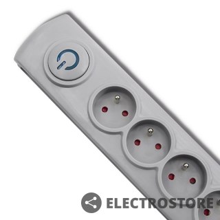 Qoltec Listwa antyprzepięciowa 5 gniazd | 1.8m | Szara