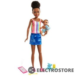 Mattel Lalka Barbie Opiekunka + bobas + akcesoria GRP12