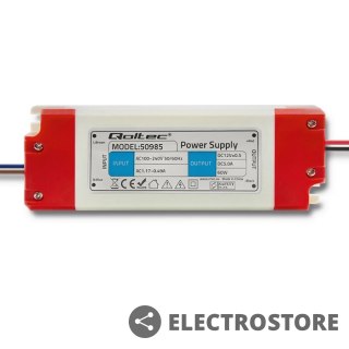Qoltec Zasilacz impulsowy LED IP20 | 60W | 12V | 5A