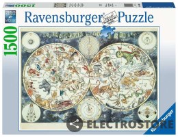 Ravensburger Polska Puzzle 1500 elementów Mapa z fantastycznymi zwierzętami