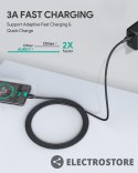 AUKEY CB-CC1 OEM nylonowy kabel Quick Charge USB C - USB C | 1m | 5 Gbps | 3A | 60W PD | 20V