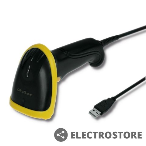 Qoltec Laserowy czytnik kodów 1D | 2D | USB |Czarny Qoltec Laserowy czytnik kodów 1D | 2D | USB |Czarny