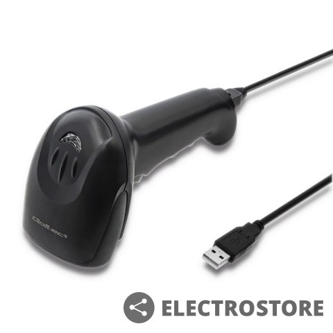 Qoltec Laserowy czytnik kodów kreskowych 1D | CCD | USB | Czarny Qoltec Laserowy czytnik kodów kreskowych 1D | CCD | USB | Czarny