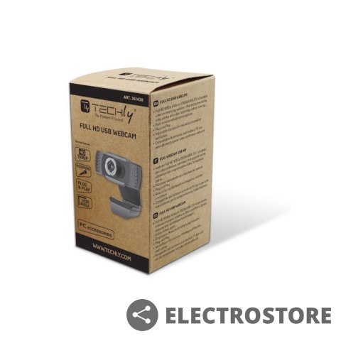 Techly Kamera internetowa USB HD + mikrofon Techly Kamera internetowa USB HD + mikrofon