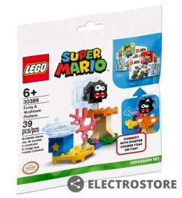 LEGO Klocki Super Mario 30389 Fuzzy i platforma z grzybem