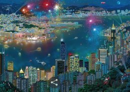 Schmidt 1000 elementów Alexander Chen Fajerwerki nad Hongkongiem
