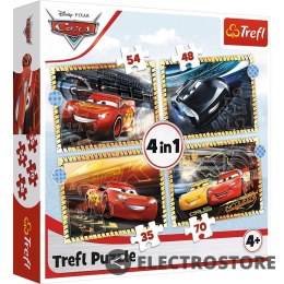 Trefl Puzzle 4w1 Do startu gotowi start Auta Cars 3